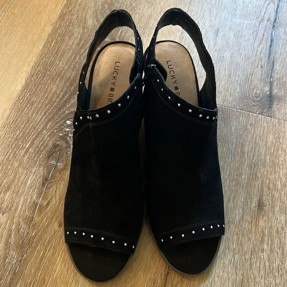 Lucky Brand Ulyssas Women's Size 9M Black Wedges - Picture 2 of 7